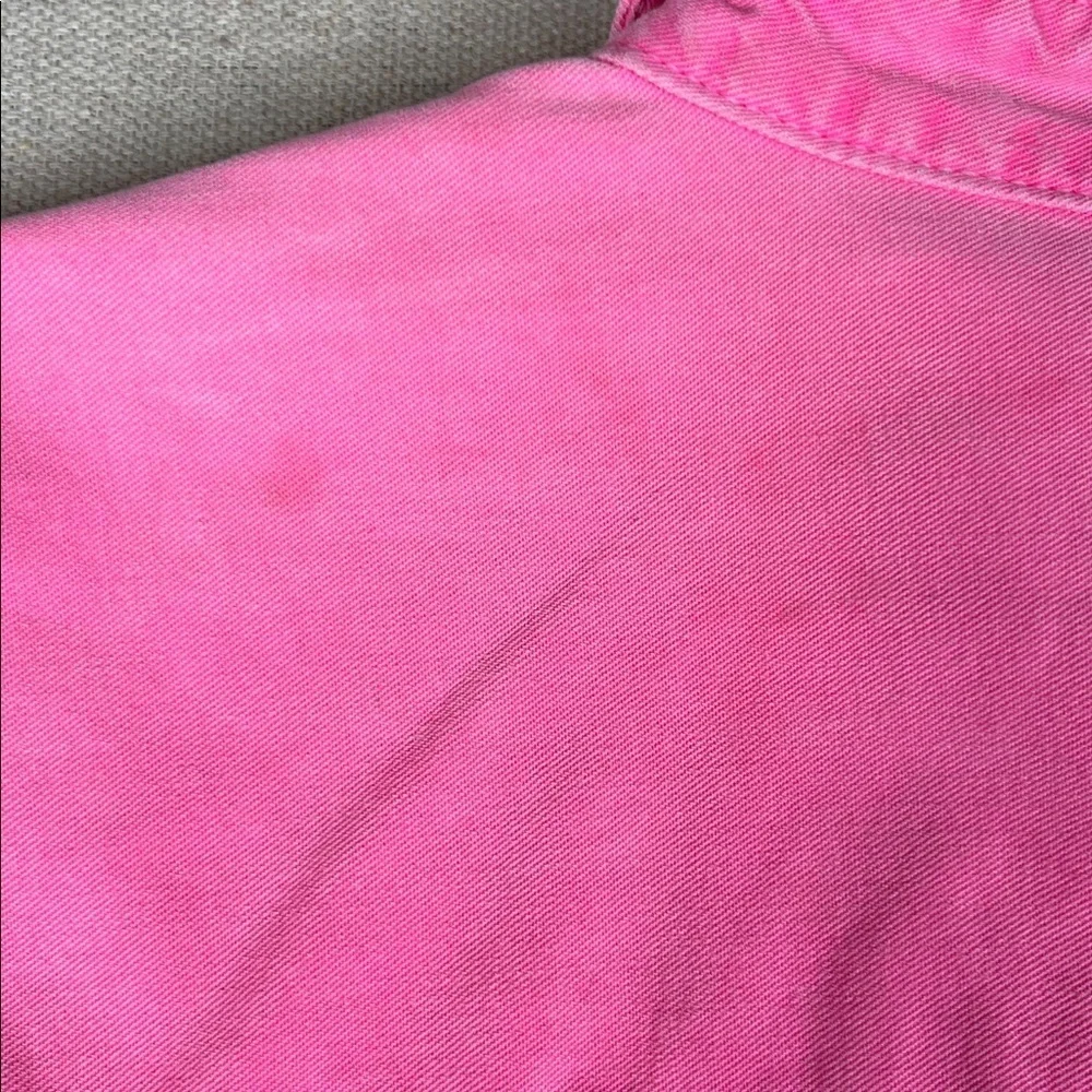 J. Crew Vibrant Pink Button up Shirt Dress with roll up sleeves Size: 2